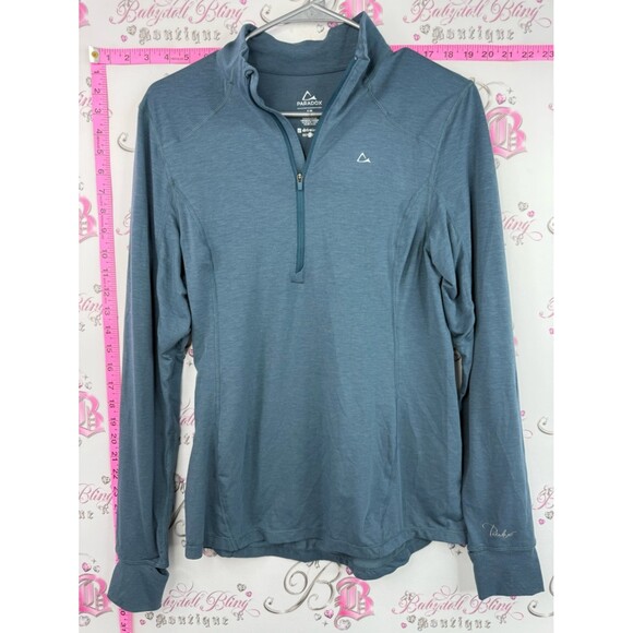 Paradox Tops - Paradox sweater drirelease repreve blue half zip Slate Blue Quarter-Zip Pullover